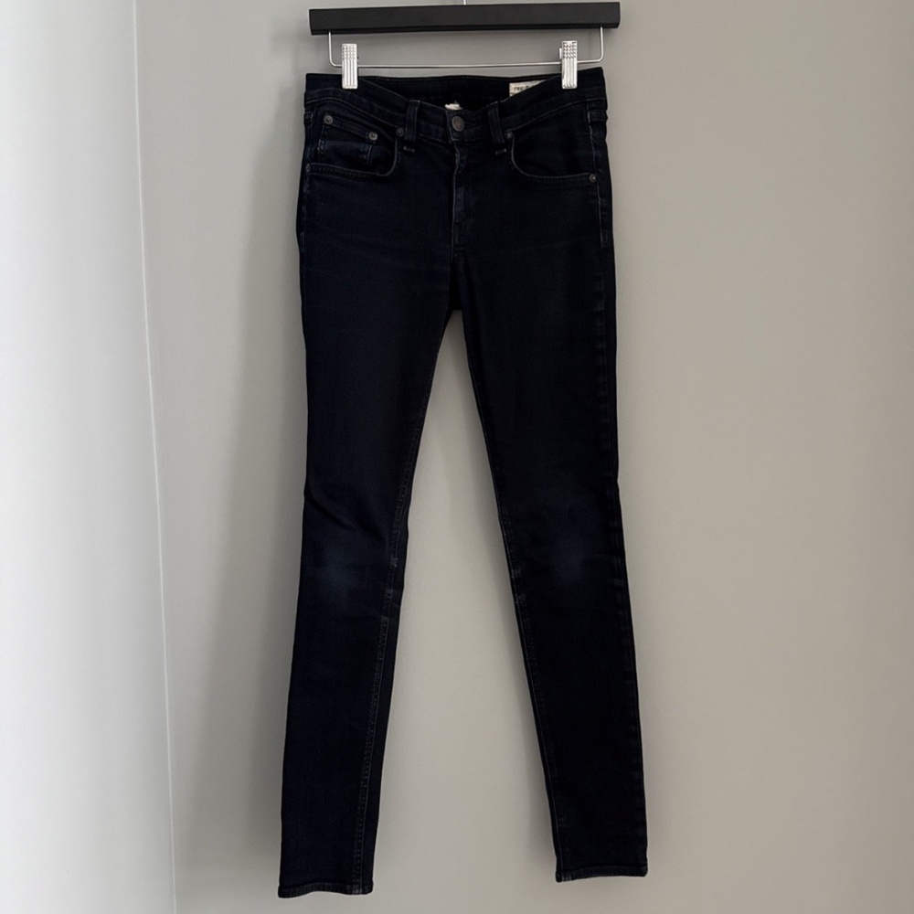 Rag & Bone Skinny Jeans Black Wash Size 26 Style W1513K520 Color COAL